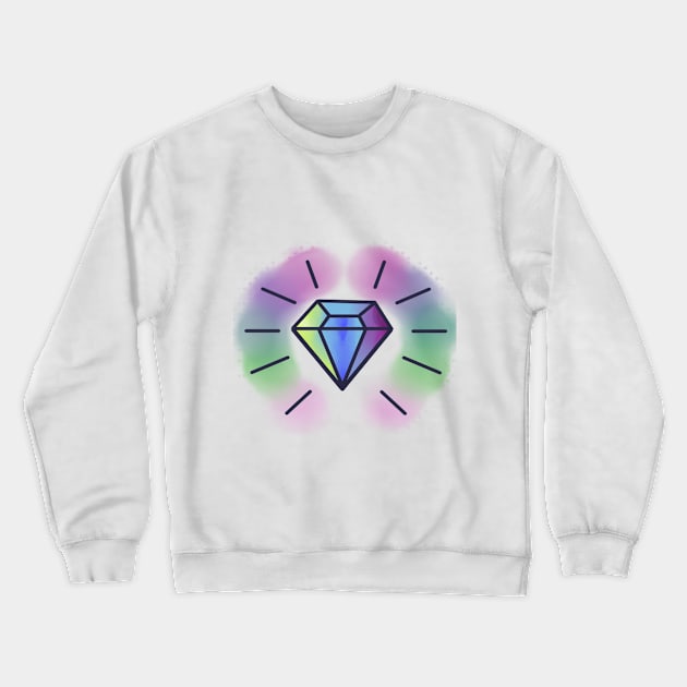 Crystal in rainbow colors. Crewneck Sweatshirt by samara_shop